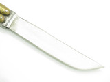 Vintage Filipino Balisong 6" Brass Bolster Stag Bone Handle Folding Butterfly Knife