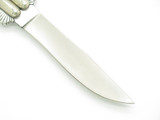Vintage Filipino Balisong 6.12" Decorative Bird Buffalo Horn Handle Folding Butterfly Knife