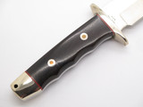 Vtg A.G. Russell 2003 Bowie Tak Fukuta Seki Japan Ebony AUS8 Fixed Hunting Knife