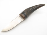 Vintage 1980s Parker Tak Fukuta Seki Japan Small Buffalo Fixed Hunting Knife