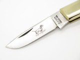 Vintage 1980 Taylor Cutlery Elk Seki Japan 3" Stag Folding Lockback Pocket Knife
