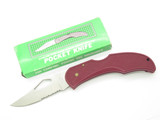 Vintage 1990s Explorer Hi-Tech Red Synthetic Lockback 5.25" Folding Pocket Knife
