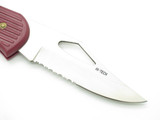 Vintage 1990s Explorer Hi-Tech Red Synthetic Lockback 5.25" Folding Pocket Knife