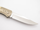 Vtg Explorer G Sakai Seki Japan Wolf Scrimshaw 3.1 Folding Lockback Pocket Knife