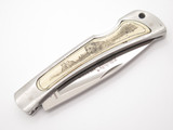 Vtg Herbertz G Sakai Seki Japan Bear Scrimshaw 4.1 Folding Lockback Pocket Knife