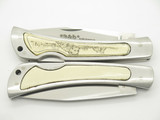 Vtg Herbertz G Sakai Seki Japan Bear Scrimshaw 4.1 Folding Lockback Pocket Knife