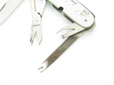 Vintage 1970s Seki Japan 3.7" Hook Ruler Folding Pocket Multi Tool Fishing Knife