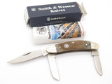 Smith & Wesson CK1029 Cuttin Horse Sowbelly 4.12" Ram Horn Folding Pocket Knife