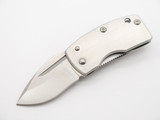 G. Sakai Seki Japan Engravable Stainless Skull Money Clip Folding Pocket Knife