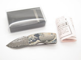 G. Sakai Seki Japan Ukimon Great Wave Damascus Money Clip Folding Pocket Knife