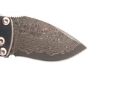 G. Sakai Seki Japan Ukimon Sakura Damascus Money Clip Folding Pocket Knife