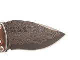 G. Sakai Seki Japan Ukimon Camellia Damascus Money Clip Folding Pocket Knife