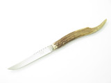 Vtg Indian Ridge Sheffield England 8.25" Stag Handle Fixed Blade Cutlery Knife