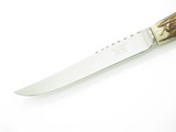 Vtg Indian Ridge Sheffield England 8.25" Stag Handle Fixed Blade Cutlery Knife