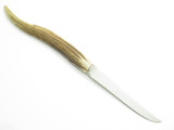 Vtg Indian Ridge Sheffield England 8.25" Stag Handle Fixed Blade Cutlery Knife