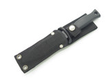 Vtg Explorer Taiwan 7" Black Metal Handle Dagger Fixed Blade Knife & Sheath