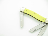 2005 Case XX 3318CV Stockman 3.62" Yellow Handle Folding Pocket Knife