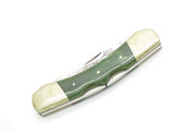 Vintage 70s Star Seki Japan 3.87" Green Double Lockback Folding Pocket Knife