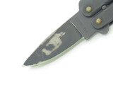 Vintage 1980s Explorer Seki Japan Mini 2" Black Handle Kechain Folding Balisong Butterfly Knife