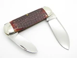 VINTAGE 1940-1964 CASE XX 6250 SUNFISH ELEPHANT TOENAIL FOLDING KNIFE RED BONE