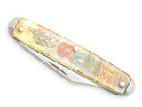 Vintage 1990s Novelty Knife Co Monte Hale USA 3.5" Western Folding Pocket Knife