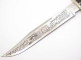 Vtg 80s Parker EK9 Tak Fukuta Seki Japan Self Defender Buffalo Fixed Bowie Knife