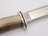 Vintage 1988 Buck 102 Woodsman Stag Fixed Blade Hunting Knife (1)