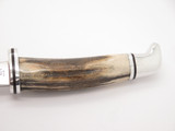Vintage 1988 Buck 102 Woodsman Stag Fixed Blade Hunting Knife (5)