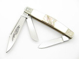 Vtg Parker Seki Japan Scrolled Stockman MOP Pearl Abalone Folding Pocket Knife