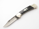 Custom '07 Buck 112 Ranger Buffalo Horn Inlay Folding Hunter Lockback Knife