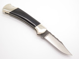 Custom '07 Buck 112 Ranger Buffalo Horn Inlay Folding Hunter Lockback Knife