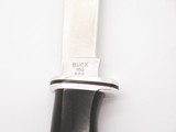 Vintage Pre-1986 Buck 102 Woodsman Black Handle Fixed Blade Hunting Knife