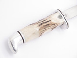 Buck 118 Personal Custom Stag Mirror 420HC Fixed Blade Hunting Knife