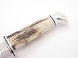 Buck 118 Personal Custom Stag Mirror 420HC Fixed Blade Hunting Knife