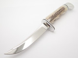 Buck 118 Personal Stag Custom Mirror 420HC Fixed Blade Hunting Knife