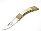 Vtg 1970s JOY SAB Five Star Seki Japan 4.5" Bone Lockback Folding Pocket Knife