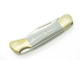 Vtg 70s KLAAS Lucky Star Seki Japan 4.25" Micarta Lockback Folding Pocket Knife