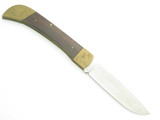 Vintage 1970s Seki Japan Large 4.75" Wood Handle Folding Pocket Knife