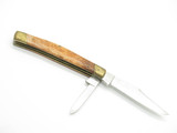 Vintage 1970s Hurricane Seki Japan 4" Smooth Bone Handle Folding Pocket Knife