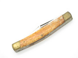 Vintage 1970s Hurricane Seki Japan 4" Smooth Bone Handle Folding Pocket Knife