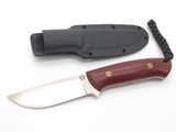 Bob Dozier Arkansas Custom D2 Maroon Micarta Fixed Blade Hunting Knife & Sheath