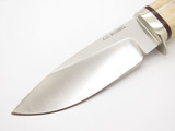 1990s A.G. Russell Custom ATS-34 Stag Fixed Drop Point 4" Blade Hunting Knife