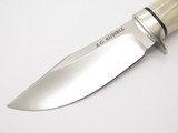 1990s A.G. Russell Custom ATS-34 Stag Fixed Clip Point 3.25" Blade Hunting Knife