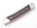 Vintage Buck Script 709 Yearling 2 Blade Canoe Folding Pocket Knife Wood Handle