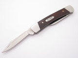 Vintage Buck Script 709 Yearling 2 Blade Canoe Folding Pocket Knife Wood Handle