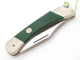 Vintage 1983 Puma 465 Packer Germany 4.25" Green Lockback Folding Hunter Knife