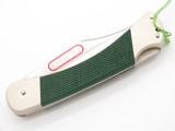 Vintage 1983 Puma 465 Packer Germany 4.25" Green Lockback Folding Hunter Knife
