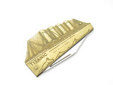 Vtg 80s Seizo Imai Seki Japan Titanic Ship 3" Brass Novelty Folding Pocket Knife