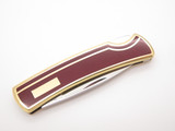 Vtg '80s C. Jul. Herbertz 497 Seki Japan 2.87" Red Lockback Folding Pocket Knife