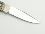 Vtg 1980s Tiger 10 Seki Japan 3.5" Wood Handle Lockback Folding Pocket Knife